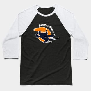 Ginger Ninja Kick Minimalist Update Baseball T-Shirt